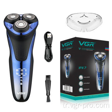 VGR V-306 Su Geçirmez IPX7 Elektrikli Tıraş Alın